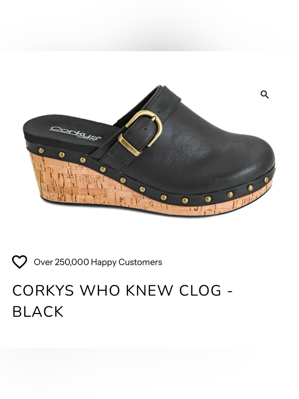 🖤 Corkys Who Knew Black Wedge Clog - Size 8 🖤
